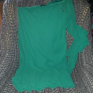 Kelly Green One Shouler Cocktail Dress